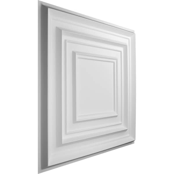 Ekena Millwork 19 5/8in. W x 19 5/8in. H Multiplex EnduraWall Decorative 3D Wall Panel, White, 20PK - WP20X20MXWH-CASE-20