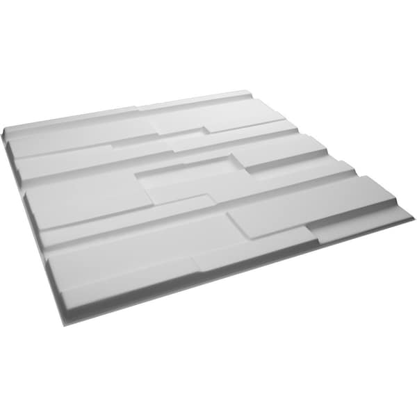 Ekena Millwork 19 5/8in. W x 19 5/8in. H Offset Brick EnduraWall Decorative 3D Wall Panel, White, 20PK - WP20X20OBWH-CASE-20