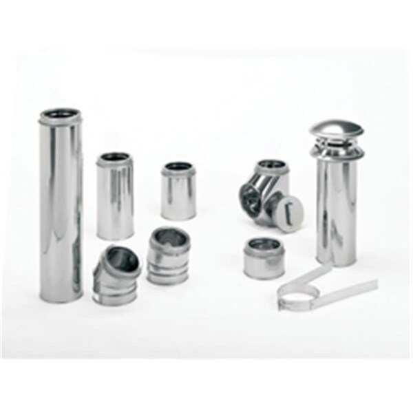 First Floor Designs 6 in. x 60 in. Duratech Factory-Built Chimney Length, 430-alloy Inner Line, Galvalume Outer Wall - FI2211928