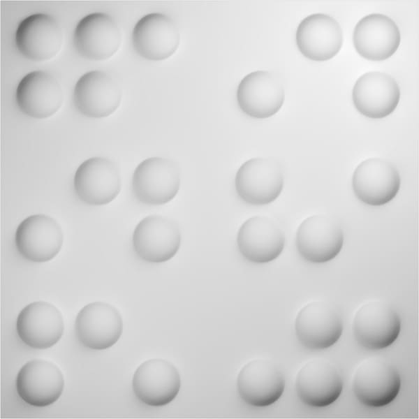 Ekena Millwork 19 5/8in. W x 19 5/8in. H Emery EnduraWall Decorative 3D Wall Panel Covers, Total 32.1 Sq. Ft., 12PK - WP20X20EMWH-CASE-12