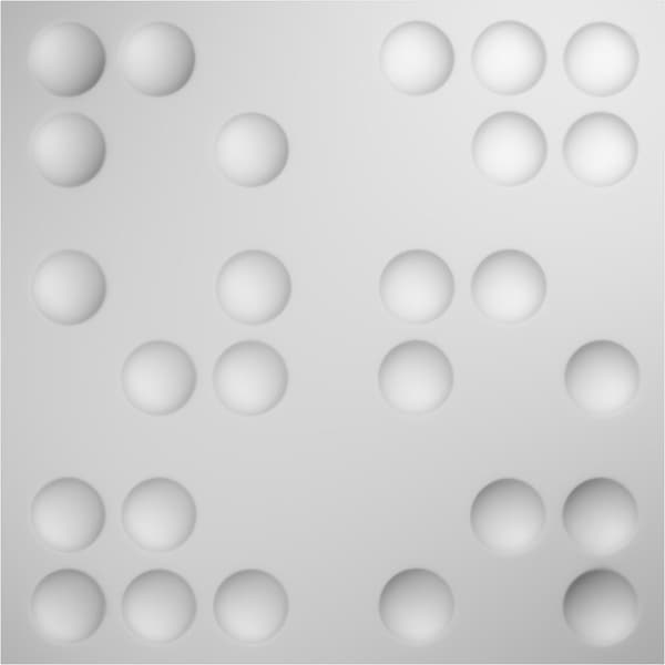 Ekena Millwork 19 5/8in. W x 19 5/8in. H Emery EnduraWall Decorative 3D Wall Panel Covers, Total 32.1 Sq. Ft., 12PK - WP20X20EMWH-CASE-12