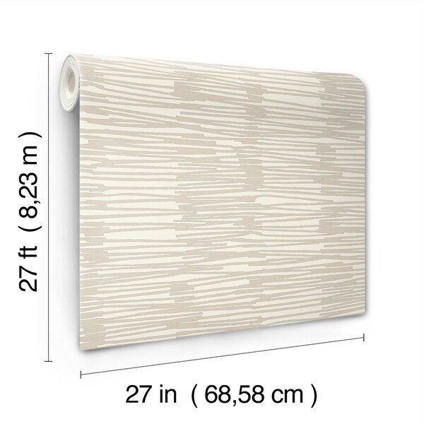 York Wallcoverings Water Reed Thatch Linen and Silver Wallpaper - AG2093