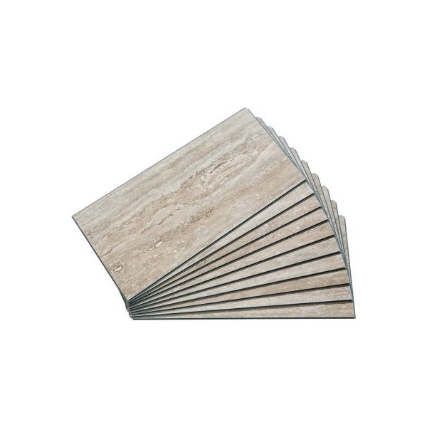 Acoustic Ceiling Products Palisade 23.2"L x 11.1"W Vinyl Wall Tile, Grecian Earth, 10 Pack - 53501
