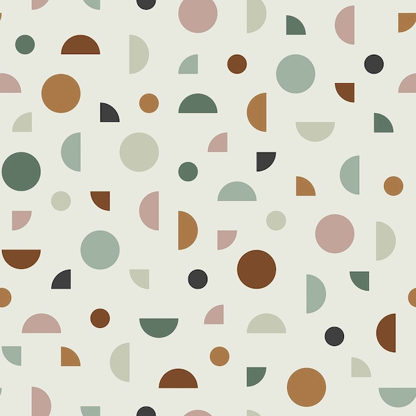 Manhattan Comfort Inglewood Marilee Multicolor Circles 33 ft L X 209 in W Wallpaper - BR4060-139277