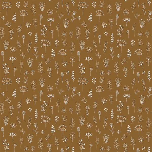 Manhattan Comfort Jefferson Tatula Chestnut Floral 33 ft L X 209 in W Wallpaper - BR4060-139281