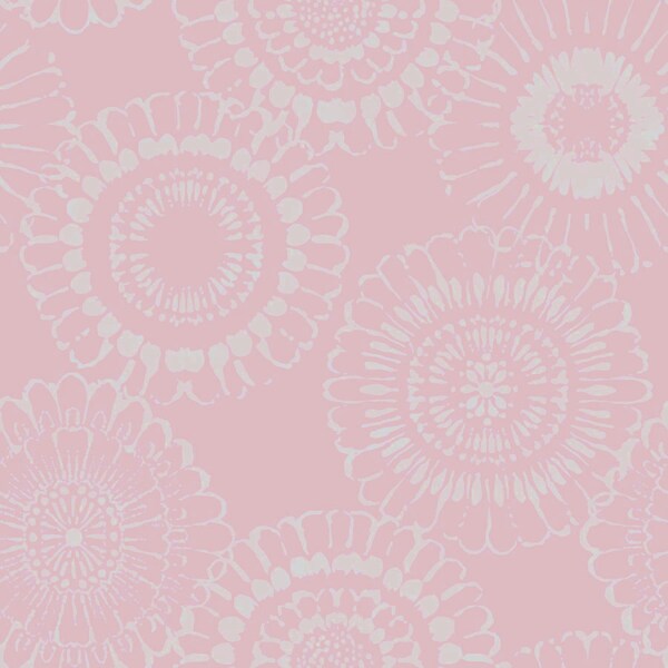 Manhattan Comfort Jacksonville Sonnet Pink Floral 33 ft L X 209 in W Wallpaper - BR4060-128860