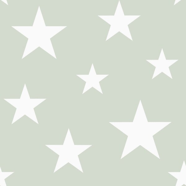 Manhattan Comfort Halluin Amira Sage Stars 33 ft L X 209 in W Wallpaper - BR4060-128865