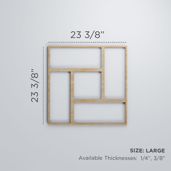 Ekena Millwork Large Sheffield Decorative Fretwork Wood Wall Panels, Alder, 23 3/8"W x 23 3/8"H x 3/8"T - WALW24X24X0375SHFAL