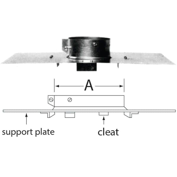 Selkirk RV 4 In. x 4-5/8 In. x 17 In. x 10 In. Pipe Support Assembly - 104400
