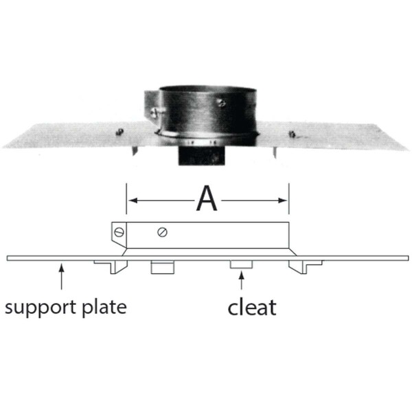 Selkirk RV 4 In. x 4-5/8 In. x 17 In. x 10 In. Pipe Support Assembly - 104400