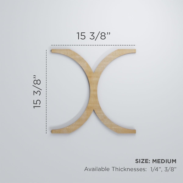 Ekena Millwork Medium Beacon Decorative Fretwork Wood Wall Panels, Walnut, 15 3/8"W x 15 3/8"H x 3/8"T - WALW16X16X0375BEAWA