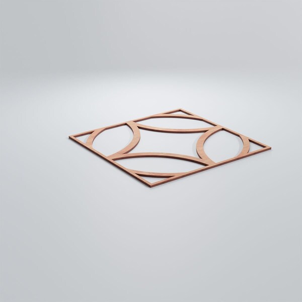 Ekena Millwork Large Crosby Decorative Fretwork Wood Wall Panels, Cherry, 23 3/8"W x 23 3/8"H x 3/8"T - WALW24X24X0375CROCH