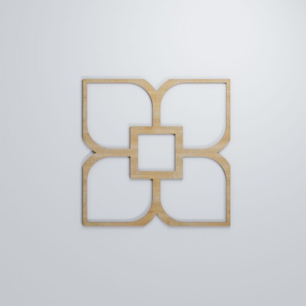 Ekena Millwork Large Olivia Decorative Fretwork Wood Wall Panels, Birch, 23 3/8"W x 23 3/8"H x 3/8"T - WALW24X24X0375OLVBI