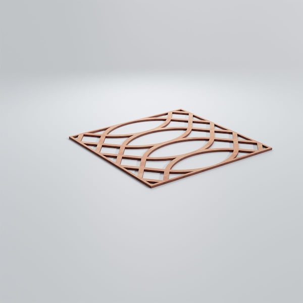 Ekena Millwork Large Montrose Decorative Fretwork Wood Wall Panels, Cherry, 23 3/8"W x 23 3/8"H x 3/8"T - WALW24X24X0375MNTCH