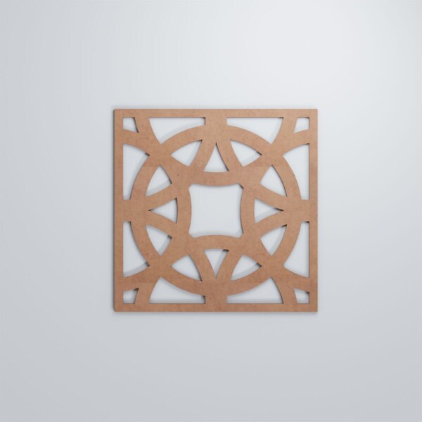 Ekena Millwork Large Brownsville Decorative Fretwork Wood Wall Panels, Wood, 23 3/8"W x 23 3/8"H x 3/8"T - WALW24X24X0375BNEMF