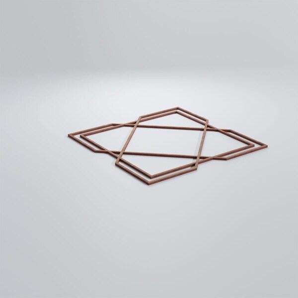 Ekena Millwork Large Kiowa Decorative Fretwork Wood Wall Panels, Walnut, 23 3/8"W x 23 3/8"H x 3/8"T - WALW24X24X0375KWAWA