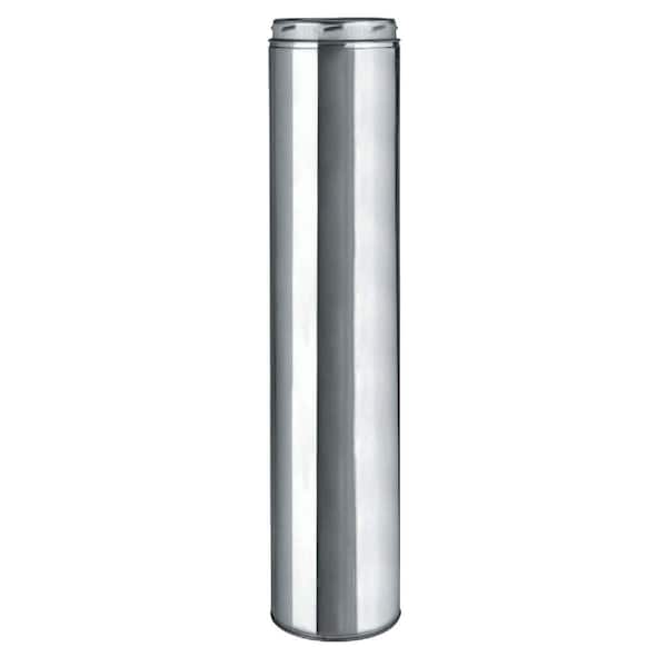 Selkirk Chimney Pipe, 10 in OD, 36 in L, 8 in W, Stainless Steel Silver - 208036