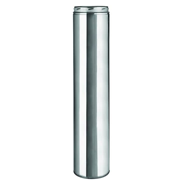 Selkirk Chimney Pipe, 10 in OD, 36 in L, 8 in W, Stainless Steel Silver - 208036