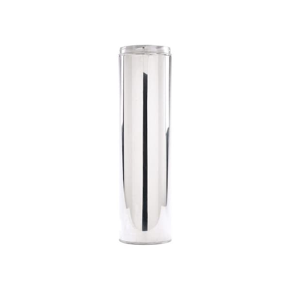 Selkirk Chimney Pipe, 10 in OD, 36 in L, 8 in W, Stainless Steel Silver - 208036