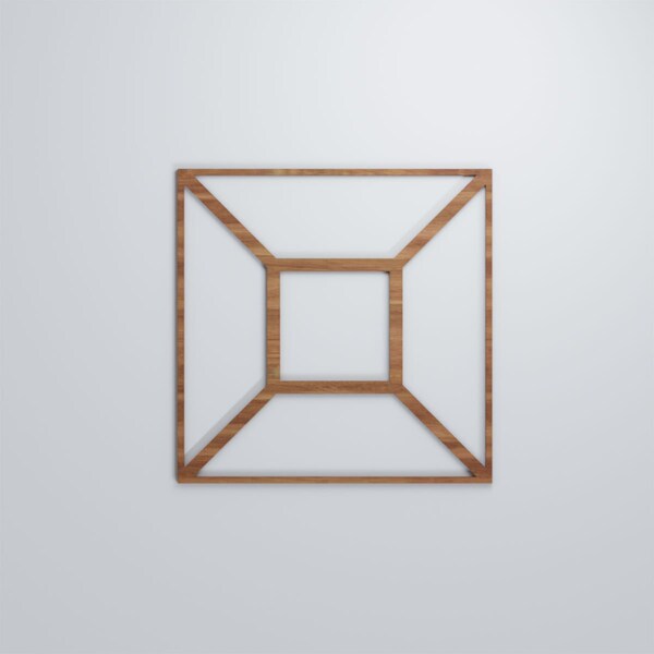 Ekena Millwork Large Marion Decorative Fretwork Wood Wall Panels, Walnut, 23 3/8"W x 23 3/8"H x 3/8"T - WALW24X24X0375MARWA