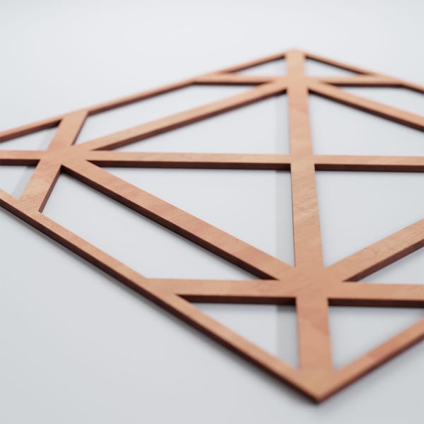 Ekena Millwork Large Buxton Decorative Fretwork Wood Wall Panels, Cherry, 23 3/8"W x 23 3/8"H x 3/8"T - WALW24X24X0375BUXCH