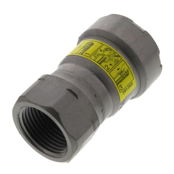 Escenografia 0.75 in. Steel Adapter MegaPressG, P X FPT Pipe Fitting, Black - ES3440774