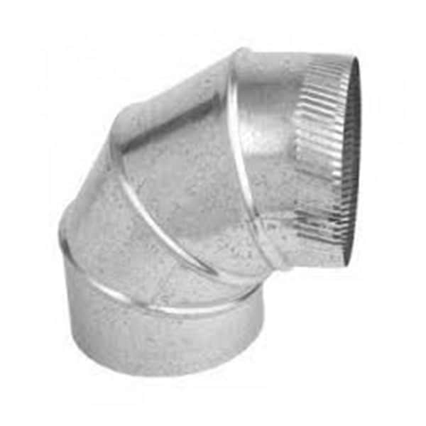 Gray Metal Products 8 in. 90 deg Galvanized Connector Pipe Elbow - 3602991