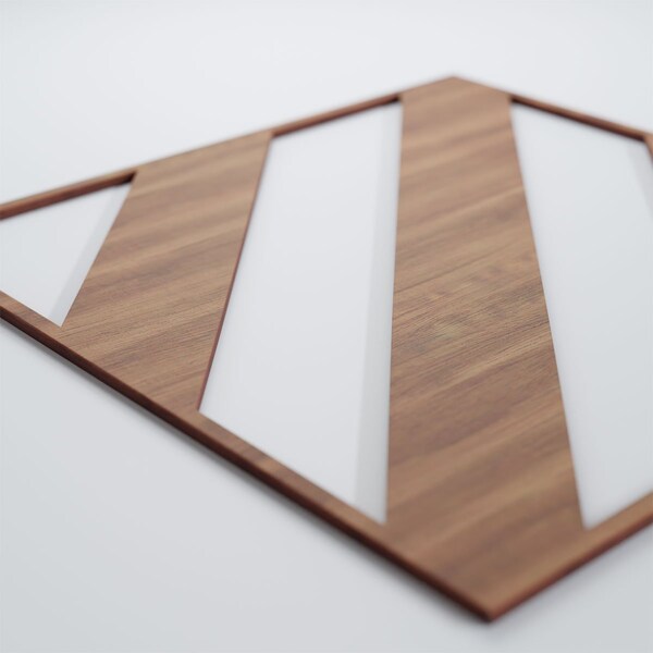 Ekena Millwork Large Strymon Decorative Fretwork Wood Wall Panels, Walnut, 23 3/8"W x 23 3/8"H x 3/8"T - WALW24X24X0375STRWA