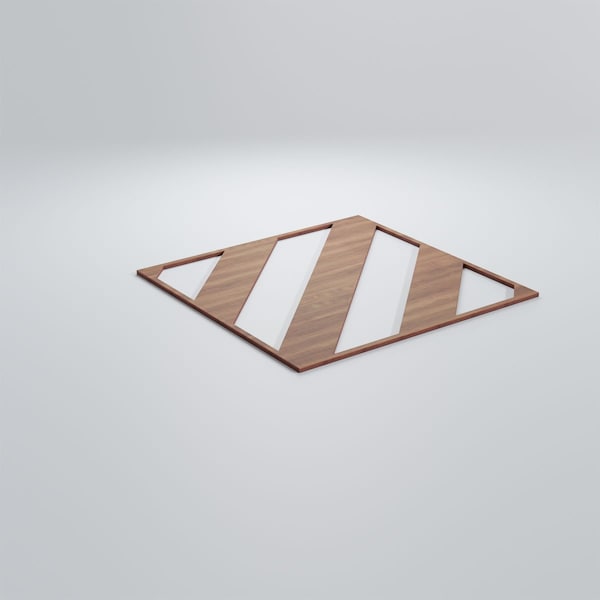 Ekena Millwork Large Strymon Decorative Fretwork Wood Wall Panels, Walnut, 23 3/8"W x 23 3/8"H x 3/8"T - WALW24X24X0375STRWA