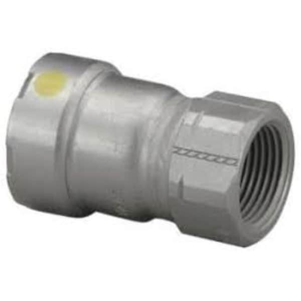 Viega 1 x 1 in. Press x FPT MegaPressG Adapter, Black Steel - QVG-25141