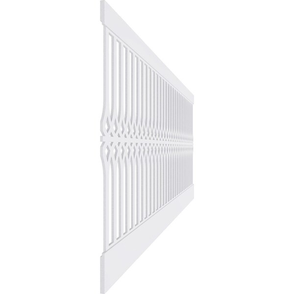 Ekena Millwork 40"H x 94 1/2"W Cedar Park PVC Wainscot Paneling Kit - WPK40X94CRP