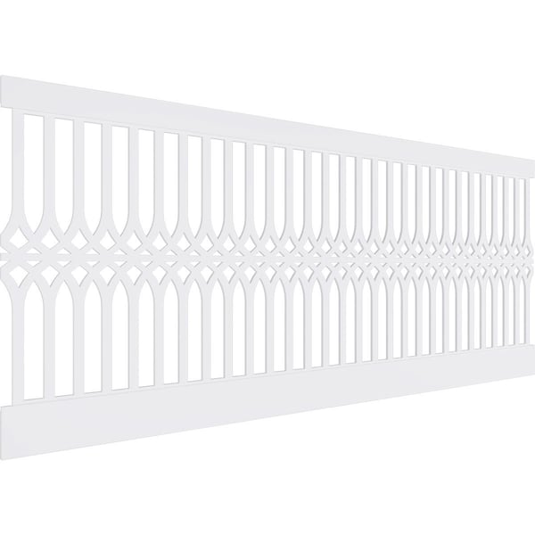 Ekena Millwork 40"H x 94 1/2"W Cedar Park PVC Wainscot Paneling Kit - WPK40X94CRP