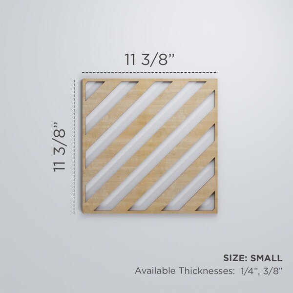 Ekena Millwork Small Rothwell Decorative Fretwork Wood Wall Panels, Hickory, 11 3/8"W x 11 3/8"H x 3/8"T - WALW12X12X0375RTWHI