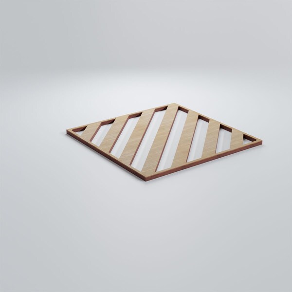 Ekena Millwork Small Rothwell Decorative Fretwork Wood Wall Panels, Hickory, 11 3/8"W x 11 3/8"H x 3/8"T - WALW12X12X0375RTWHI