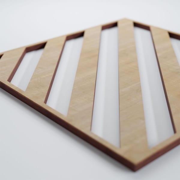 Ekena Millwork Small Rothwell Decorative Fretwork Wood Wall Panels, Hickory, 11 3/8"W x 11 3/8"H x 3/8"T - WALW12X12X0375RTWHI