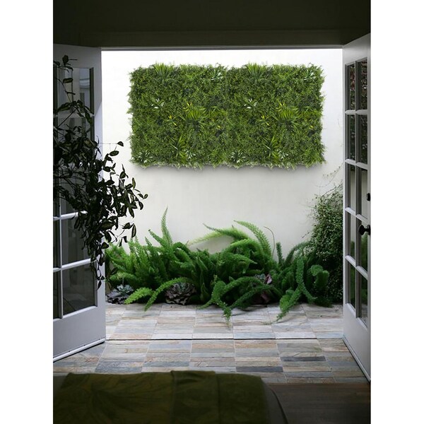 Ejoy 20 in. x 20 in. Artificial Topiary Hedge Panel with Backing, 4PK - AHB004