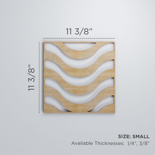 Ekena Millwork Small Parker Decorative Fretwork Wood Wall Panels, Cherry, 11 3/8"W x 11 3/8"H x 3/8"T - WALW12X12X0375PKRCH