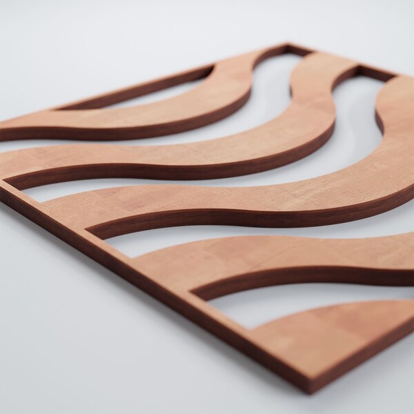 Ekena Millwork Small Parker Decorative Fretwork Wood Wall Panels, Cherry, 11 3/8"W x 11 3/8"H x 3/8"T - WALW12X12X0375PKRCH