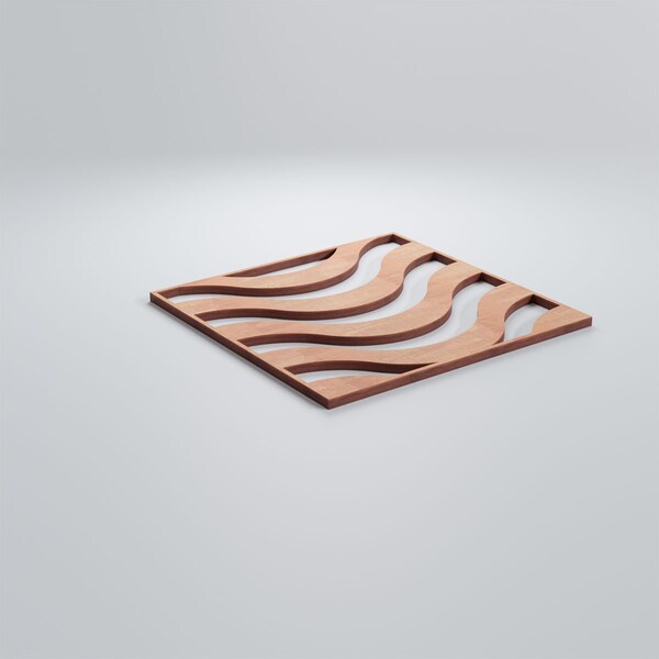Ekena Millwork Small Parker Decorative Fretwork Wood Wall Panels, Cherry, 11 3/8"W x 11 3/8"H x 3/8"T - WALW12X12X0375PKRCH