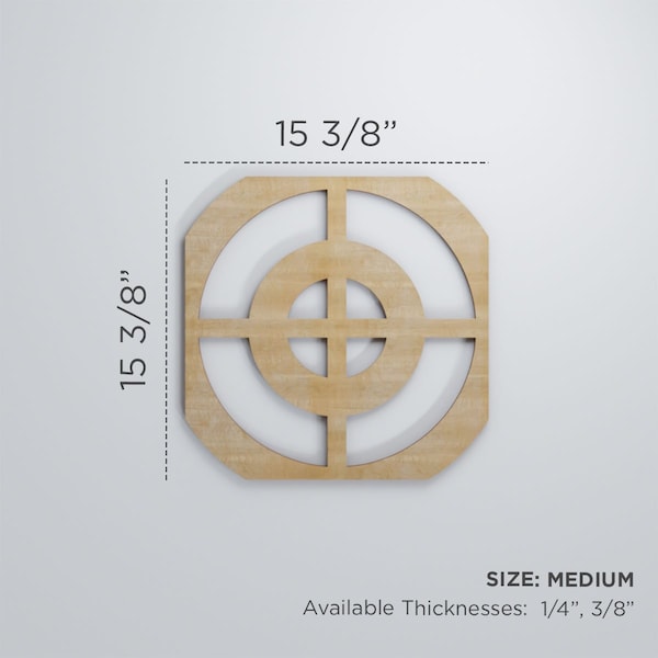 Ekena Millwork Medium Sullivan Decorative Fretwork Wood Wall Panels, Alder, 15 3/8"W x 15 3/8"H x 3/8"T - WALW16X16X0375SULAL
