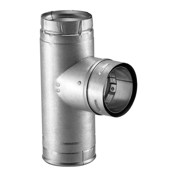 B & K DuraVent 4 in. D Galvanized/Stainless Steel Twist Lock Clean-Out Tee Cap - 4PVL-TR