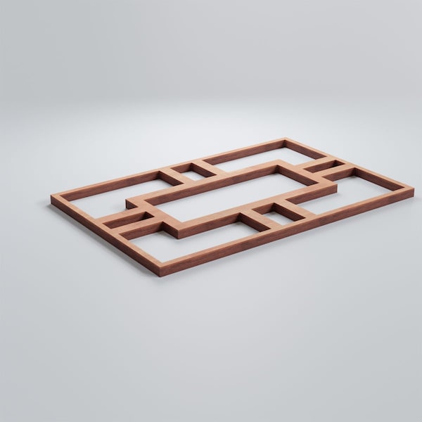 Ekena Millwork Small Hastings Decorative Fretwork Wood Wall Panels, Cherry, 7 1/2"W x 11 3/8"H x 3/8"T - WALW12X12X0375HASCH