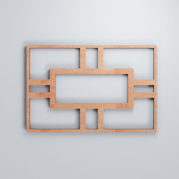 Ekena Millwork Small Hastings Decorative Fretwork Wood Wall Panels, Cherry, 7 1/2"W x 11 3/8"H x 3/8"T - WALW12X12X0375HASCH