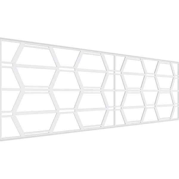 Ekena Millwork Set of Four Panels for 94 1/2"W x 32 1/4"H Greeley Fretwork Wainscot Wall Paneling - WPKP16X01X47GLY