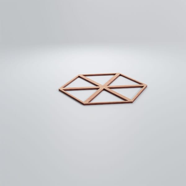 Ekena Millwork Medium Pendleton Decorative Fretwork Wood Wall Panels, Cherry, 15 3/8"W x 17 3/4"H x 3/8"T - WALW16X16X0375PENCH