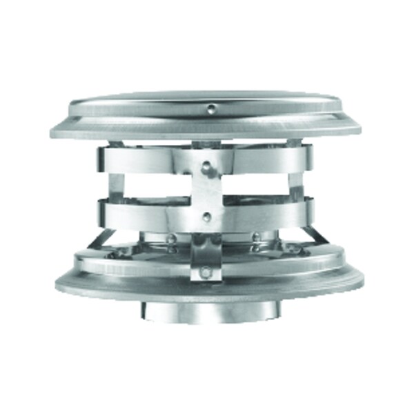 B & K DuraVent 3 in. D Galvanized/Stainless Steel Twist Lock Termination Cap - 3PVL-VCR
