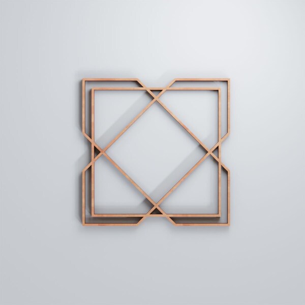 Ekena Millwork Extra Small Kiowa Decorative Fretwork Wood Wall Panels, Cherry, 7 3/8"W x 7 3/8"H x 3/8"T - WALW08X08X0375KWACH