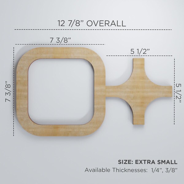 Ekena Millwork Extra Small Lancaster Decorative Fretwork Wood Wall Panels, Alder, 12 7/8"W x 7 3/8"H x 3/8"T - WALW08X08X0375LANAL