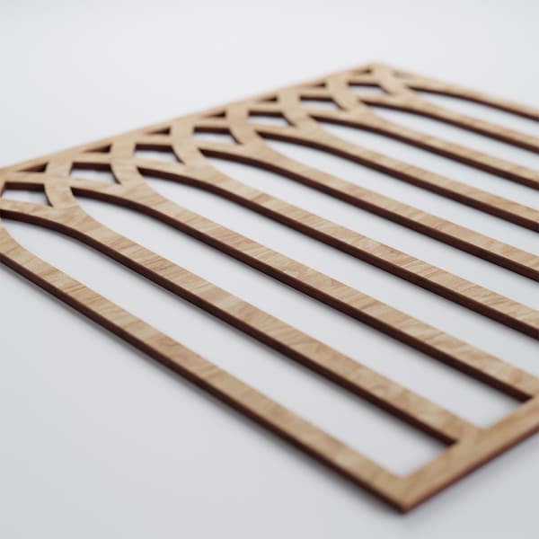 Ekena Millwork Large Cedar Park Decorative Fretwork Wood Wall Panels, Red Oak, 23 3/8"W x 23 3/8"H x 3/8"T - WALW24X24X0375CRPRO