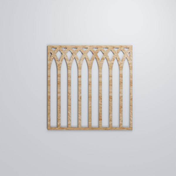 Ekena Millwork Large Cedar Park Decorative Fretwork Wood Wall Panels, Red Oak, 23 3/8"W x 23 3/8"H x 3/8"T - WALW24X24X0375CRPRO